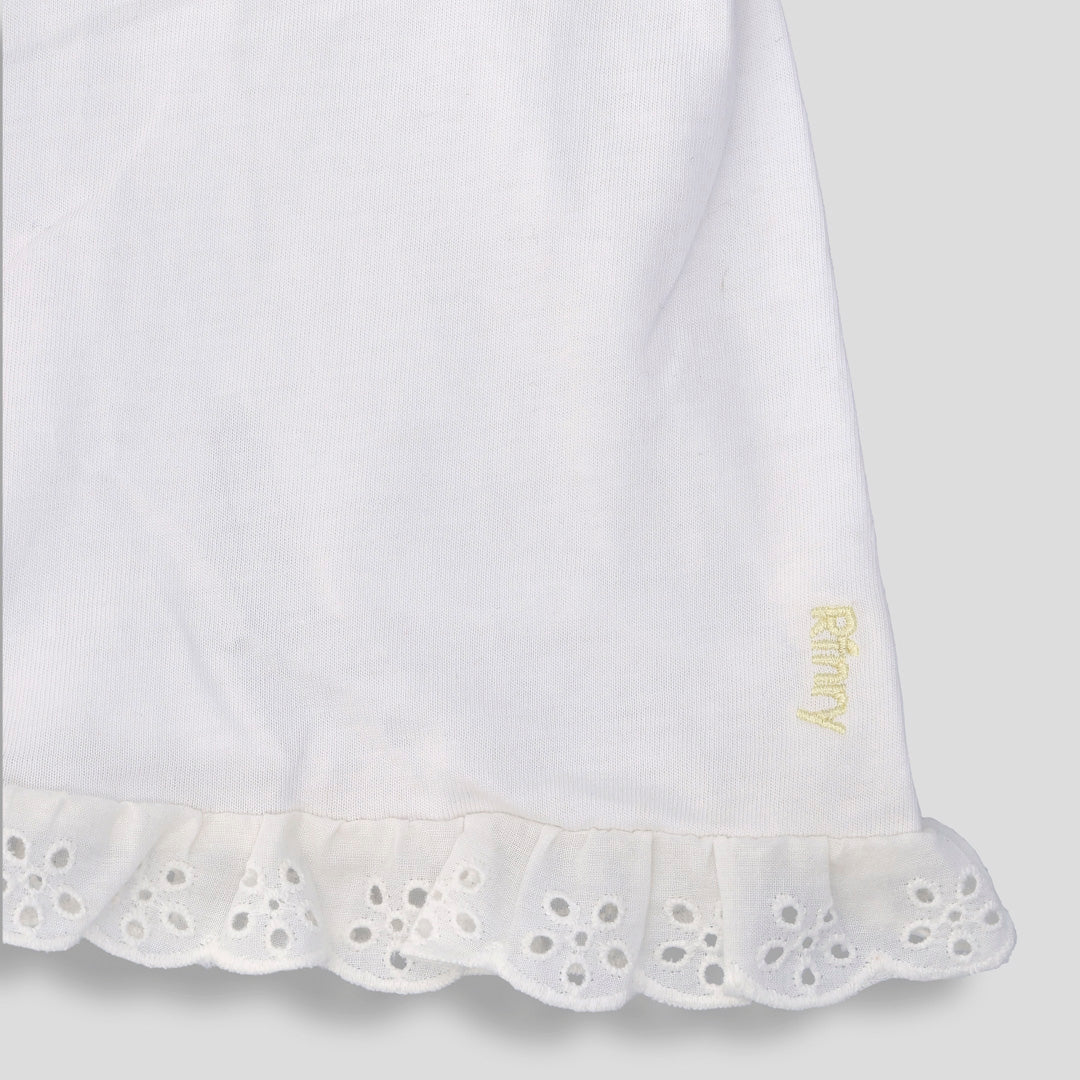 Girls Frill Edge Shorts _ 153251 _ Optic White