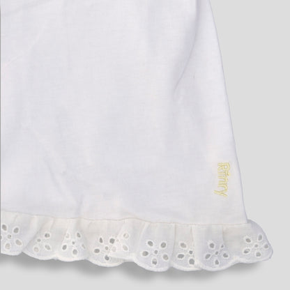Girls Frill Edge Shorts _ 153251 _ Optic White