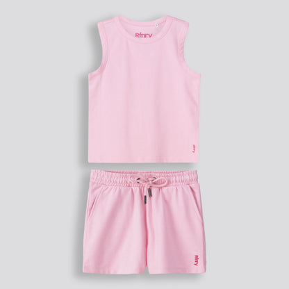Girls Track Shorts _ 153270 _ Pink