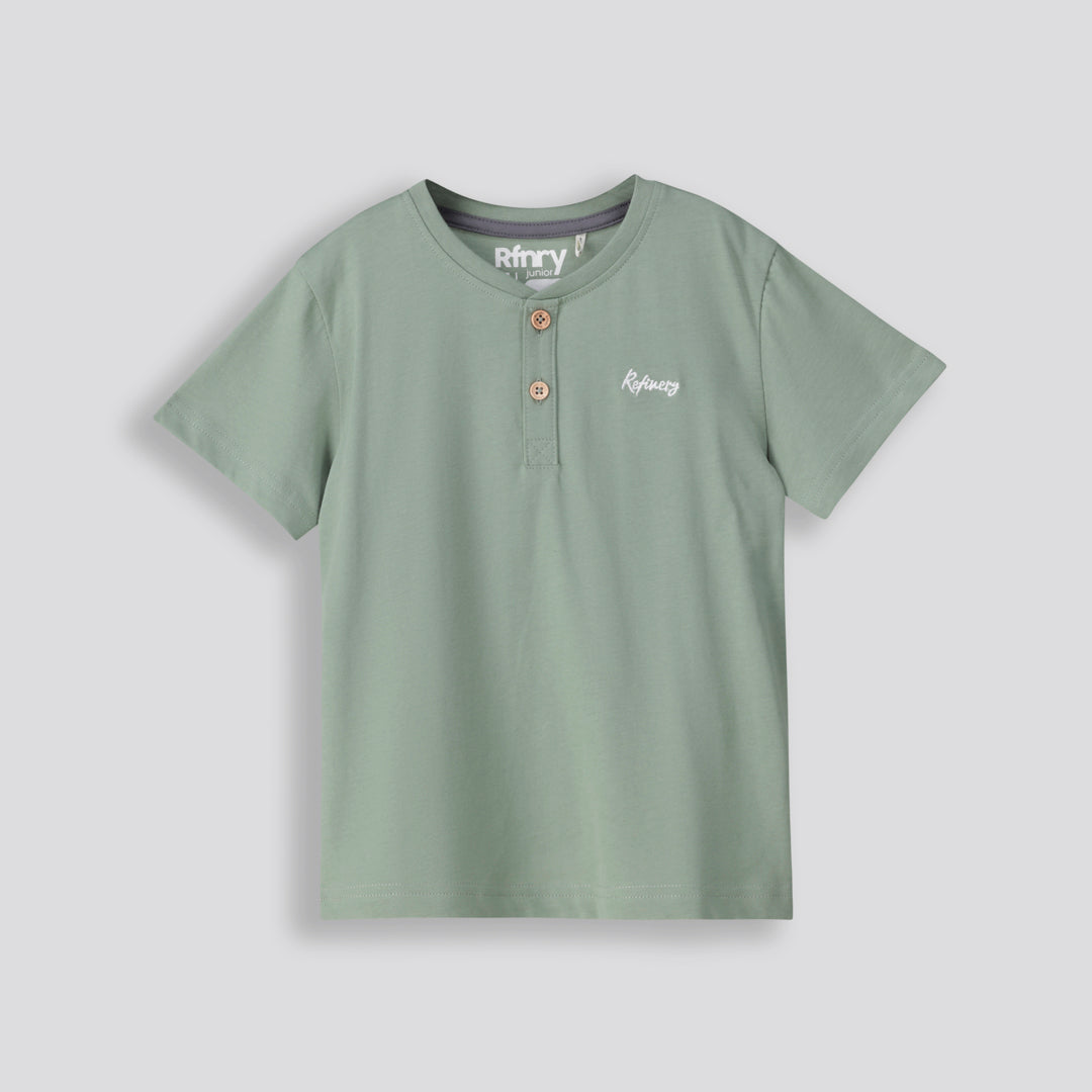Boys Henley Tee _ 153281 _ Fatigue