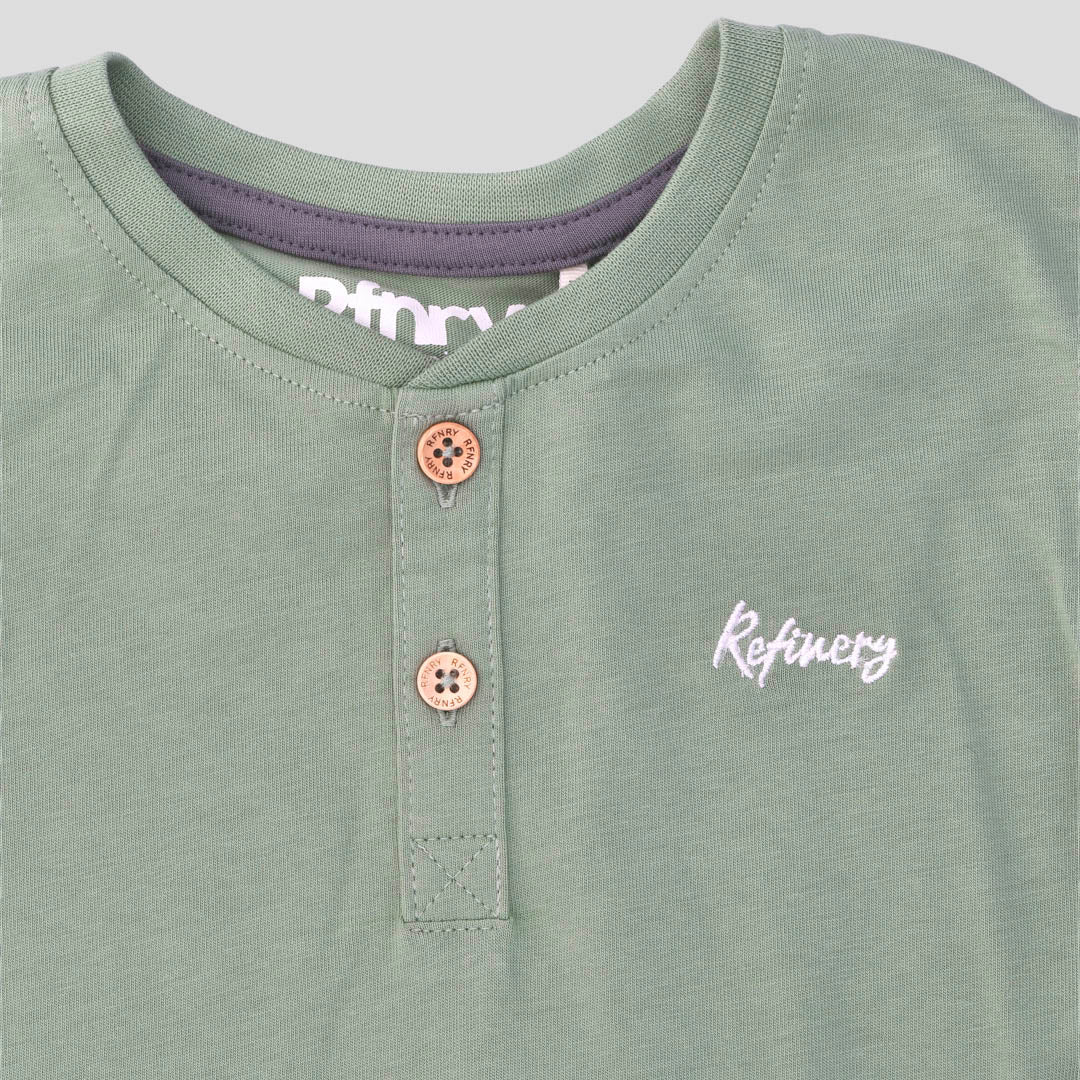 Boys Henley Tee _ 153281 _ Fatigue