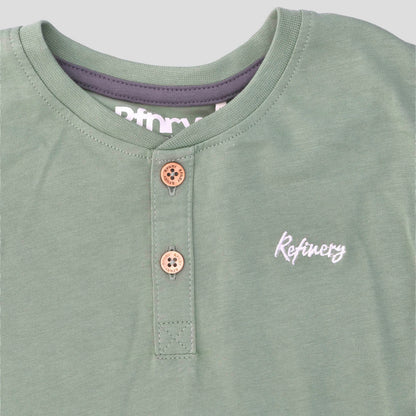 Boys Henley Tee _ 153281 _ Fatigue