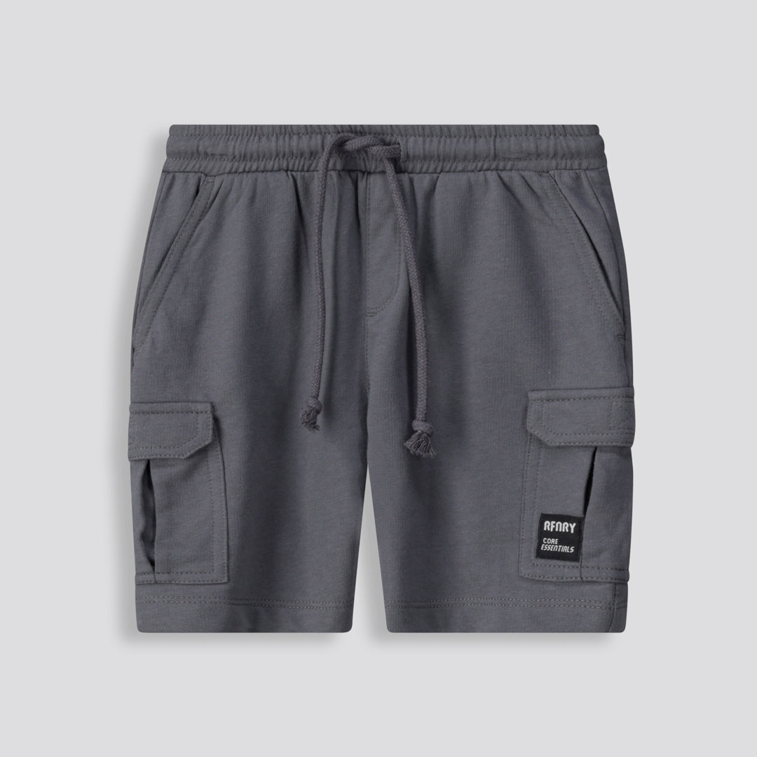 Boys Trackie Shorts _ 153369 _ Charcoal