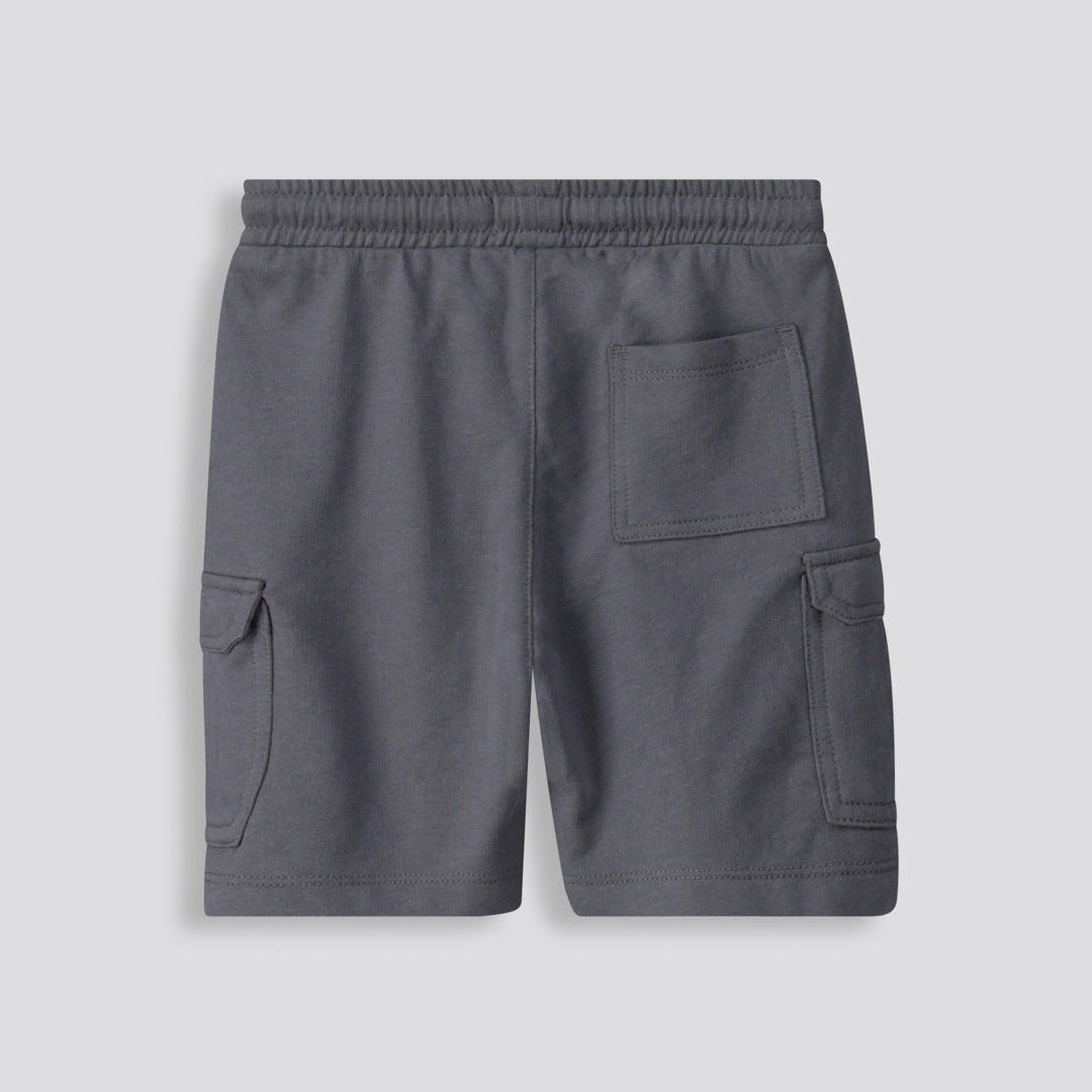Boys Trackie Shorts _ 153369 _ Charcoal