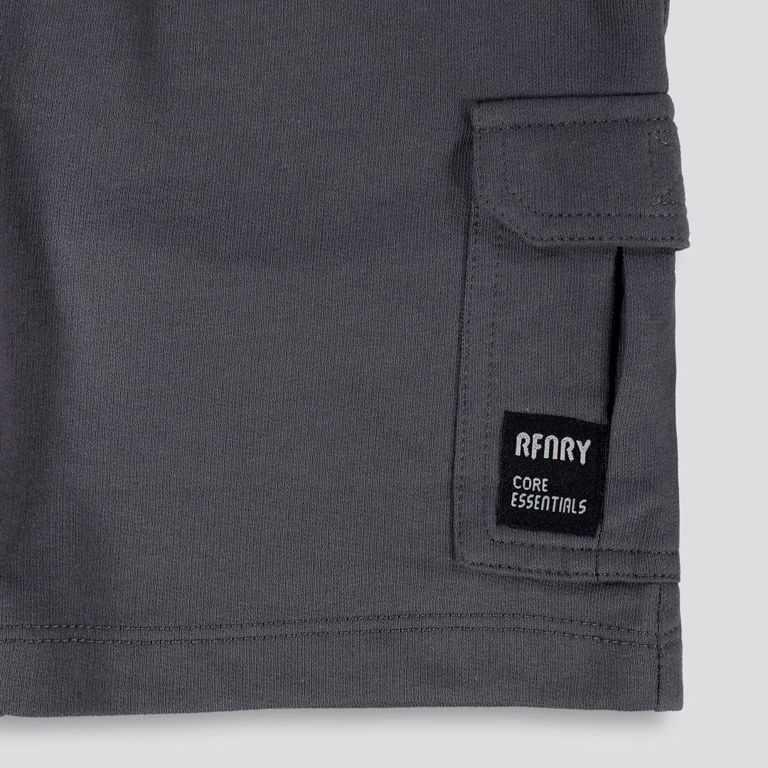 Boys Trackie Shorts _ 153369 _ Charcoal