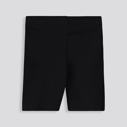 Girls Ribbed Cycle Shorts _ 153529 _ Black