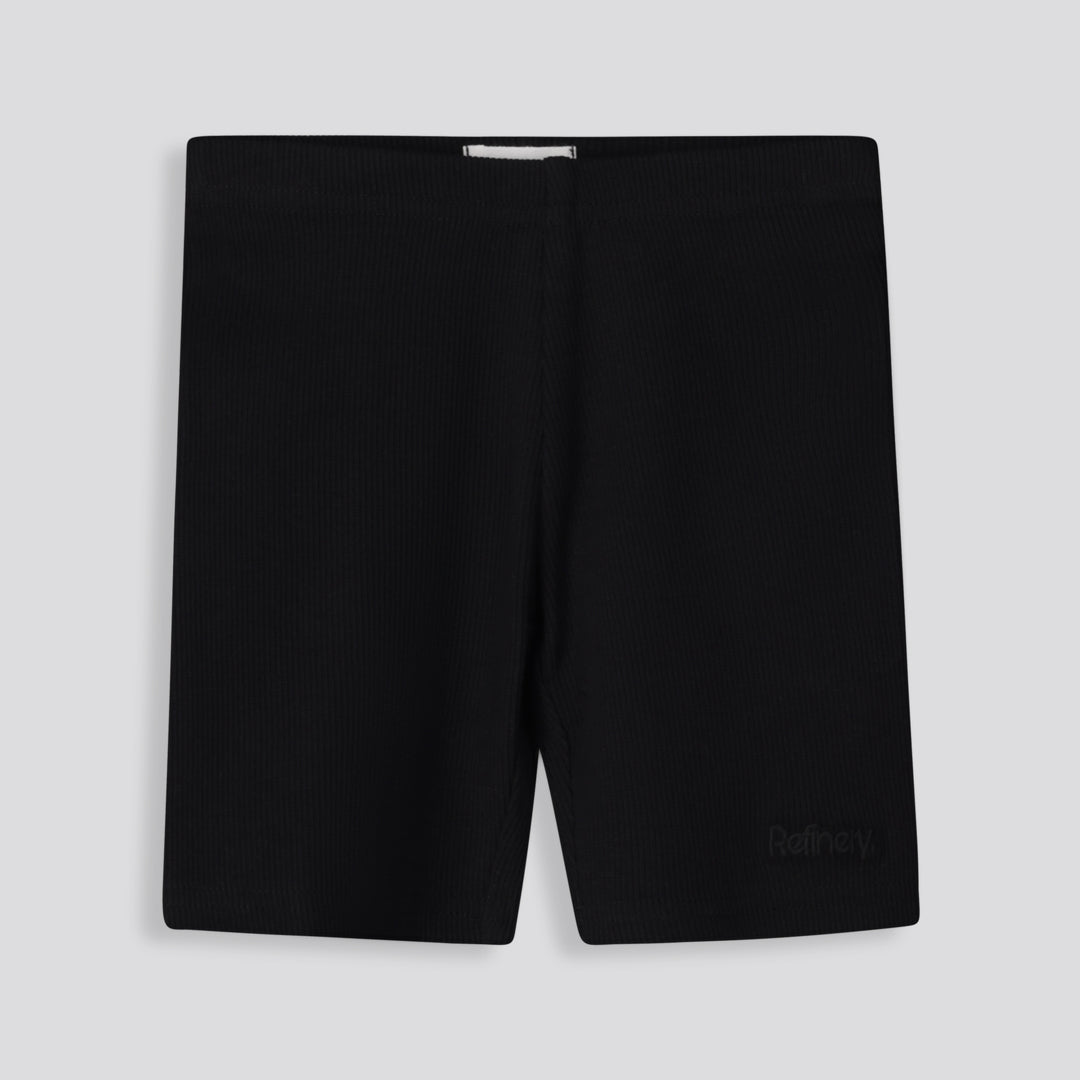 Girls Ribbed Cycle Shorts _ 153529 _ Black