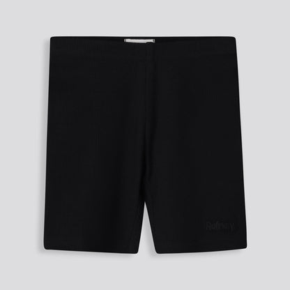 Girls Ribbed Cycle Shorts _ 153529 _ Black