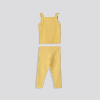 Girls Ribbed Tank Top _ 153539 _ Yellow