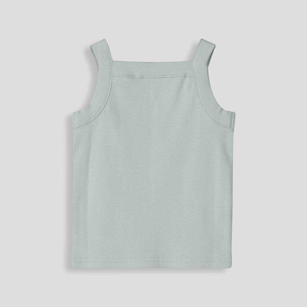Girls Ribbed Tank Top _ 153547 _ Sage
