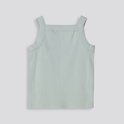 Girls Ribbed Tank Top _ 153547 _ Sage