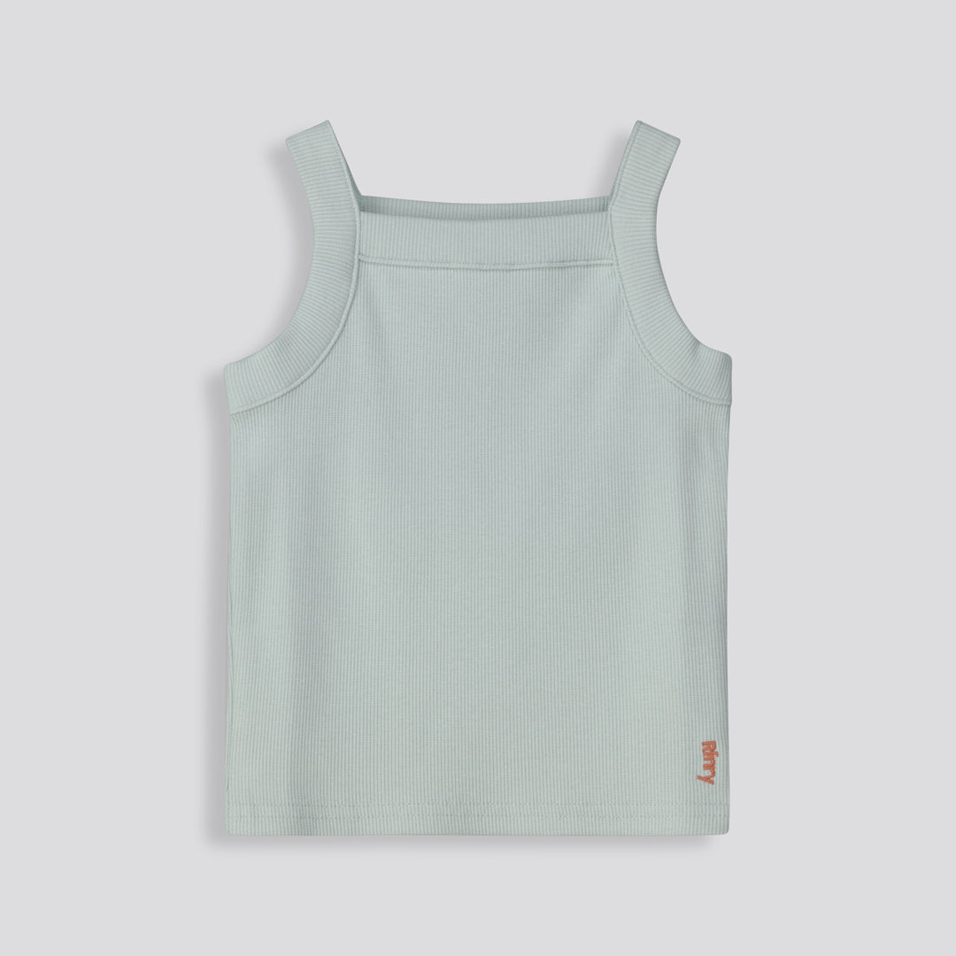 Girls Ribbed Tank Top _ 153547 _ Sage