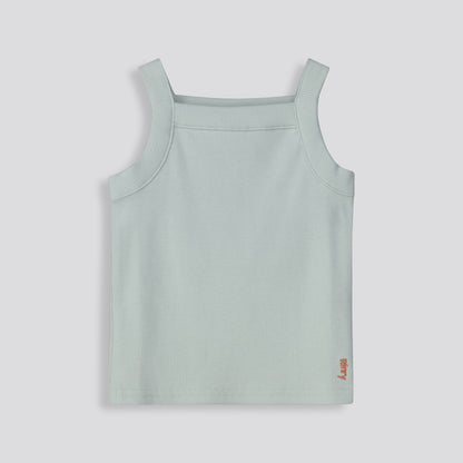 Girls Ribbed Tank Top _ 153547 _ Sage