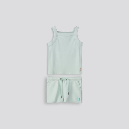 Girls Ribbed Tank Top _ 153547 _ Sage