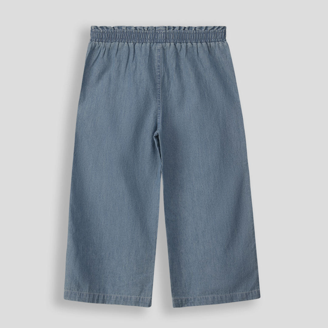 Girls Wide Leg Pants _ 153578 _ Mid Wash