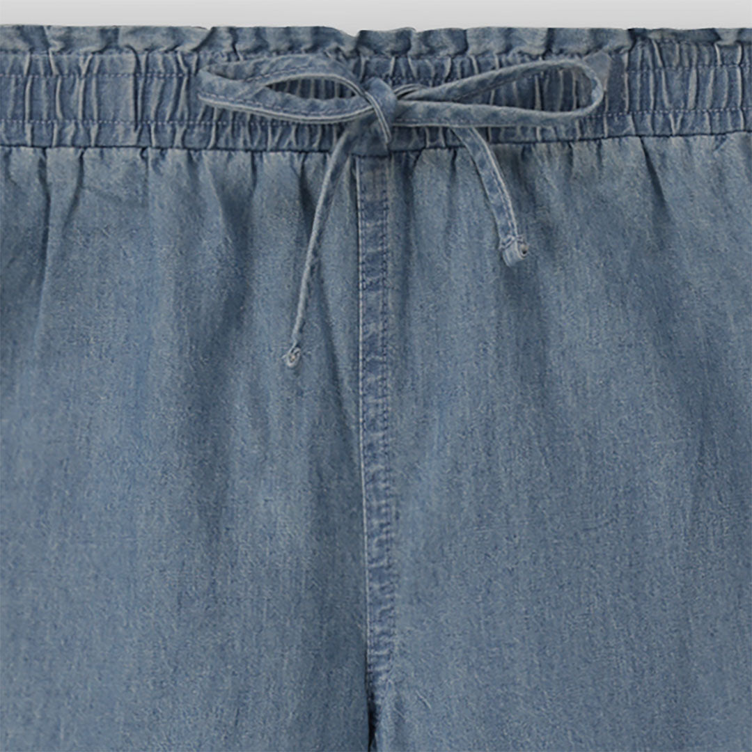 Girls Wide Leg Pants _ 153578 _ Mid Wash