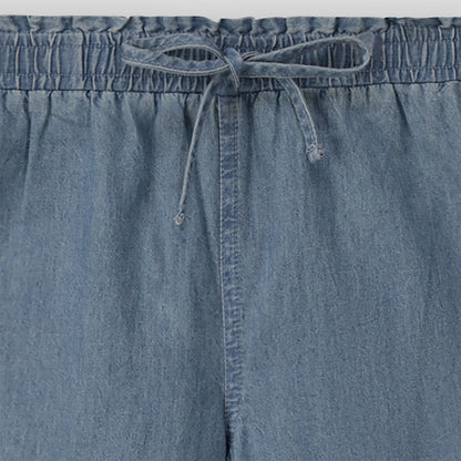 Girls Wide Leg Pants _ 153578 _ Mid Wash