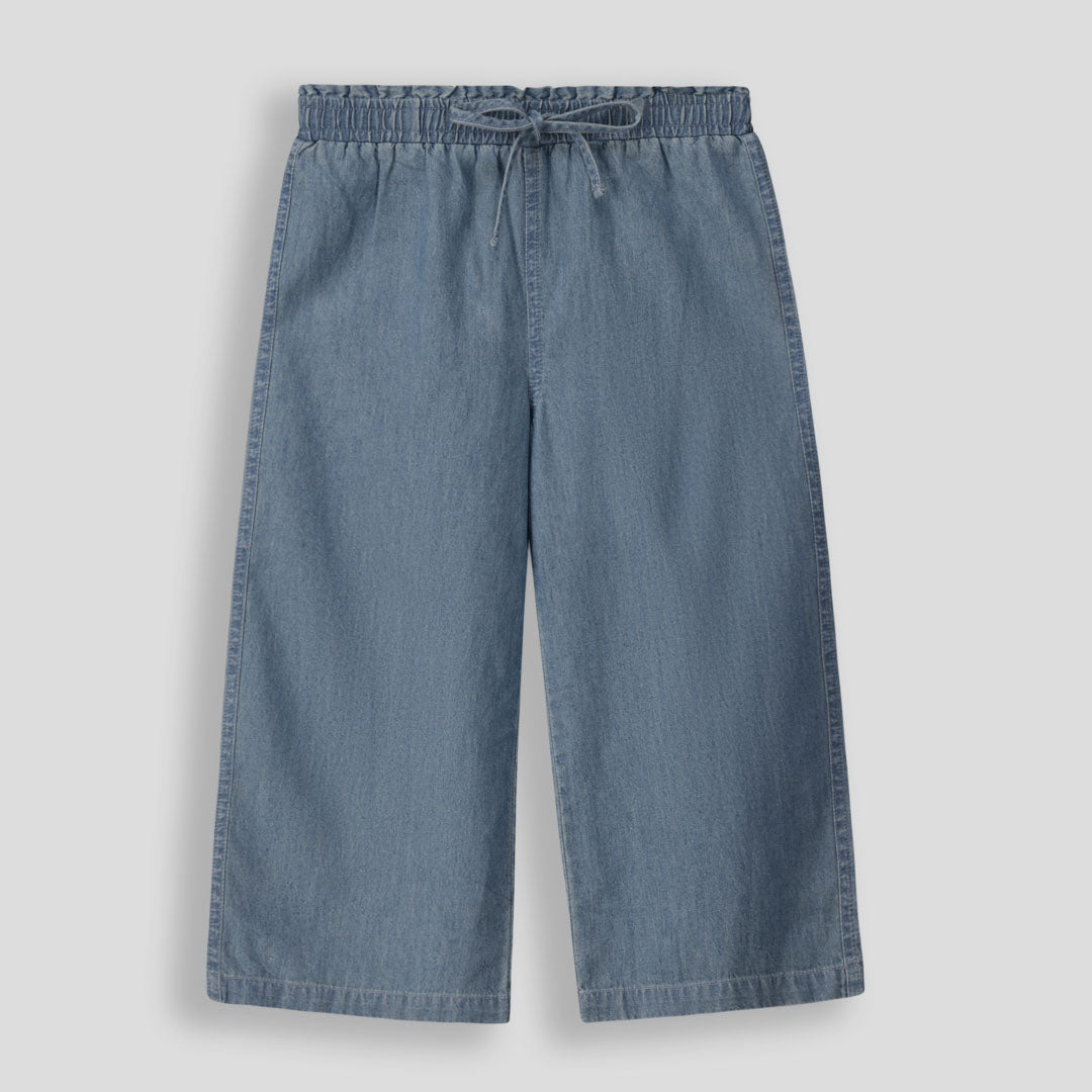 Girls Wide Leg Pants _ 153578 _ Mid Wash
