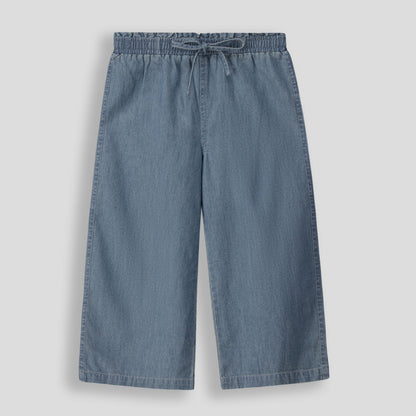 Girls Wide Leg Pants _ 153578 _ Mid Wash