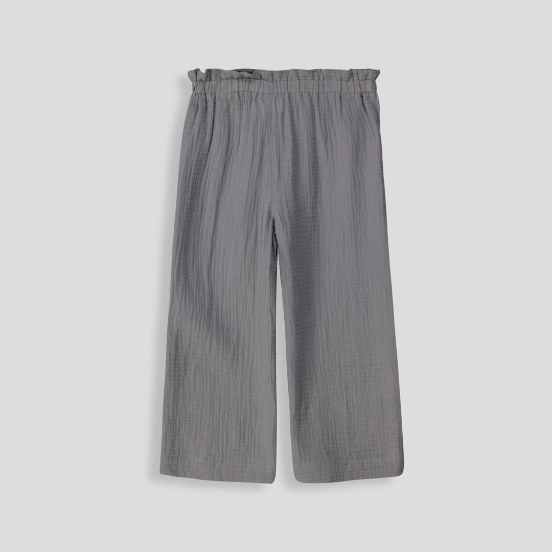 Girls Elasticated Pants _ 153580 _ Charcoal
