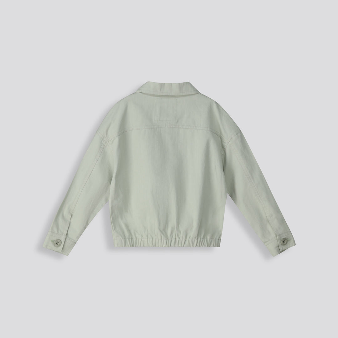 Girls Twill Jacket _ 153778 _ Green