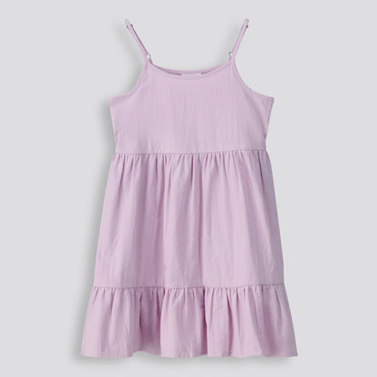 Girls Tiered Dress _ 154248 _ Lilac