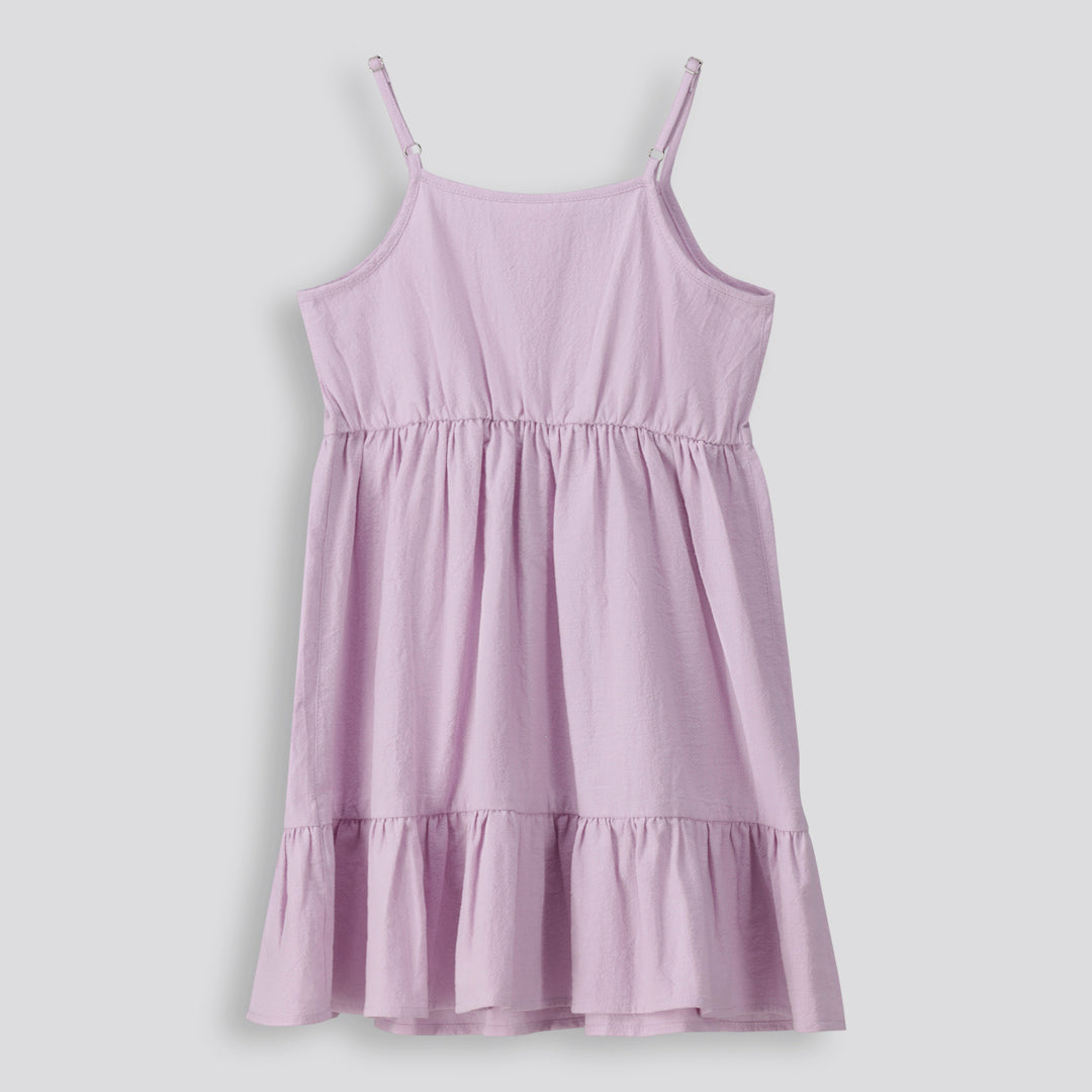 Girls Tiered Dress _ 154248 _ Lilac