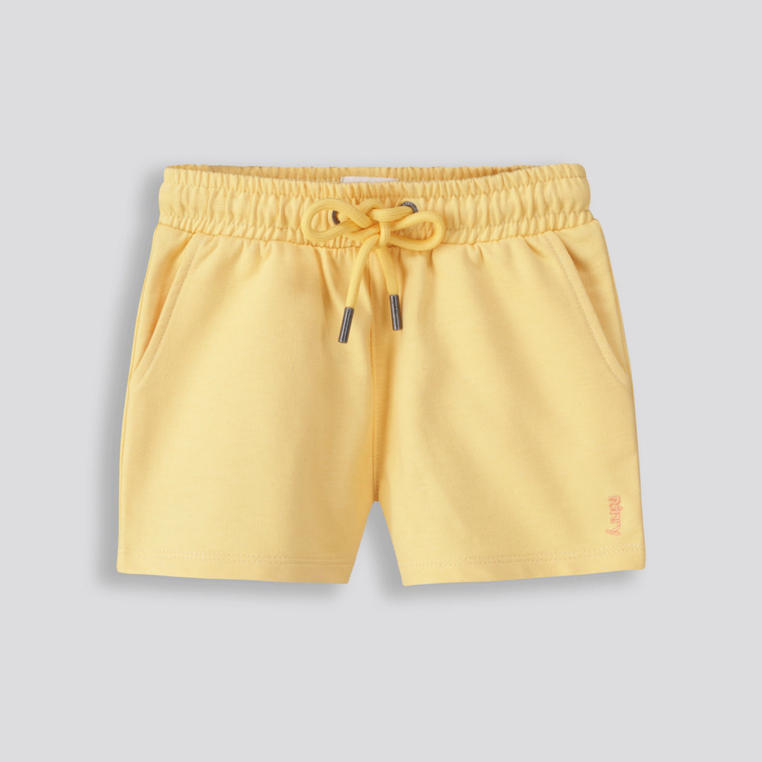 Girls Fleece Shorts _ 154319 _ Yellow