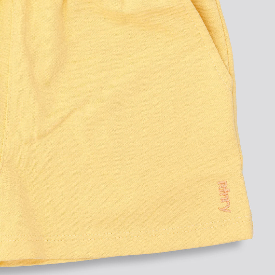 Girls Fleece Shorts _ 154319 _ Yellow