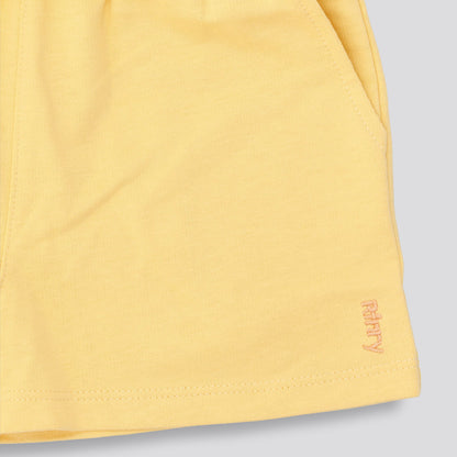 Girls Fleece Shorts _ 154319 _ Yellow