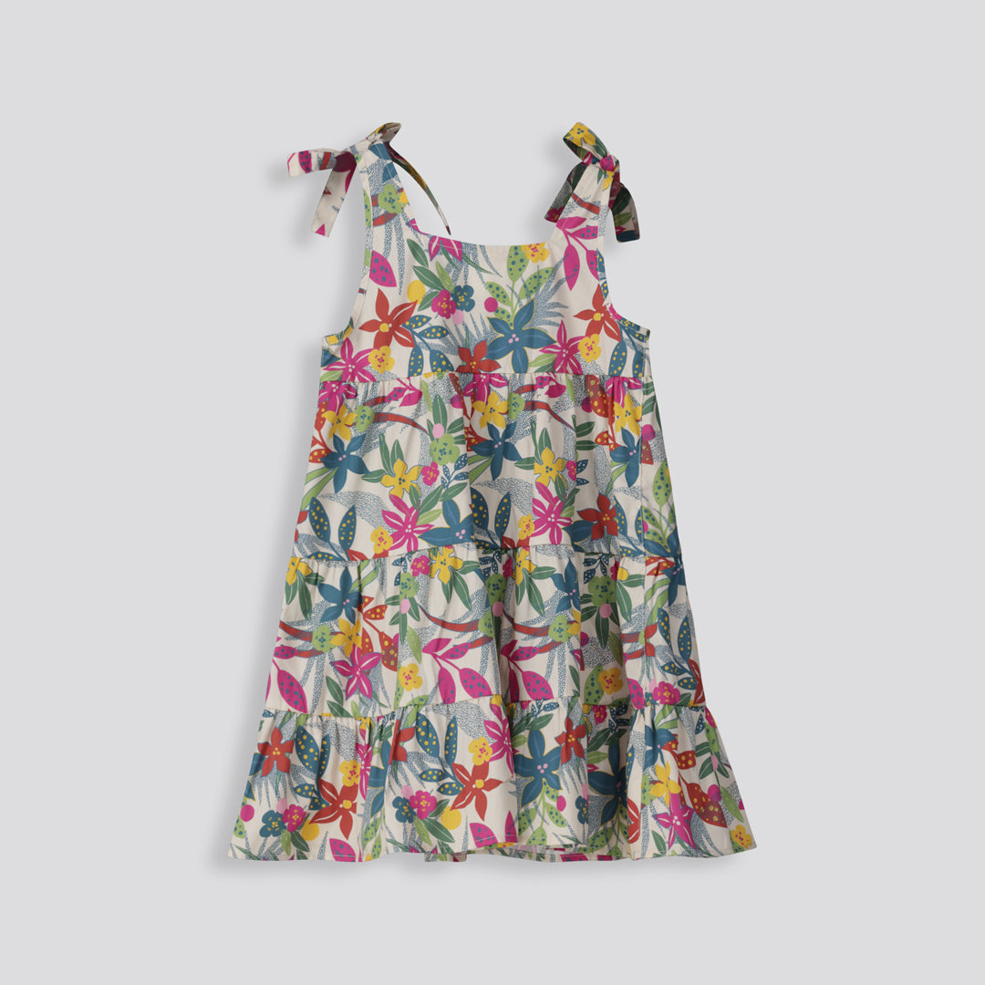 Girls Short Tiered Dress _ 154777 _ Multi