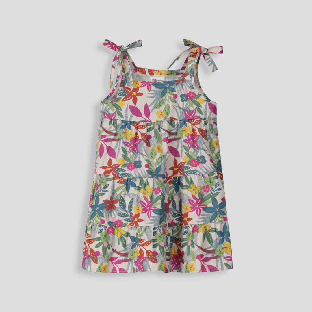 Girls Short Tiered Dress _ 154777 _ Multi
