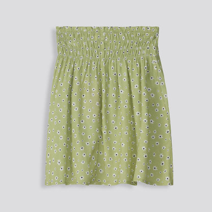 Girls  Crinkle Mini Skirt _ 154790 _ Green