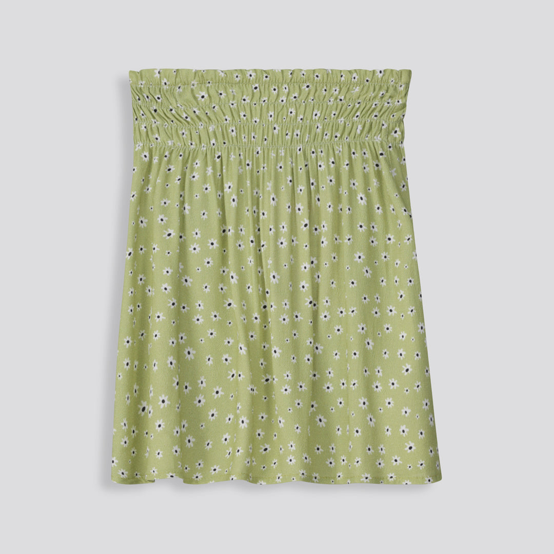 Girls  Crinkle Mini Skirt _ 154790 _ Green