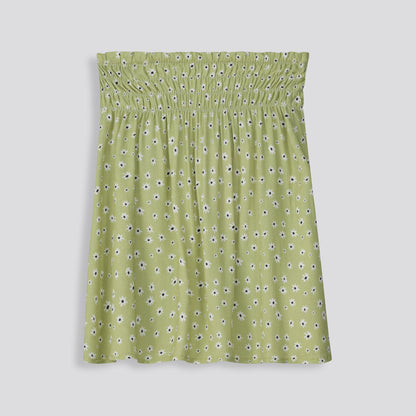 Girls  Crinkle Mini Skirt _ 154790 _ Green