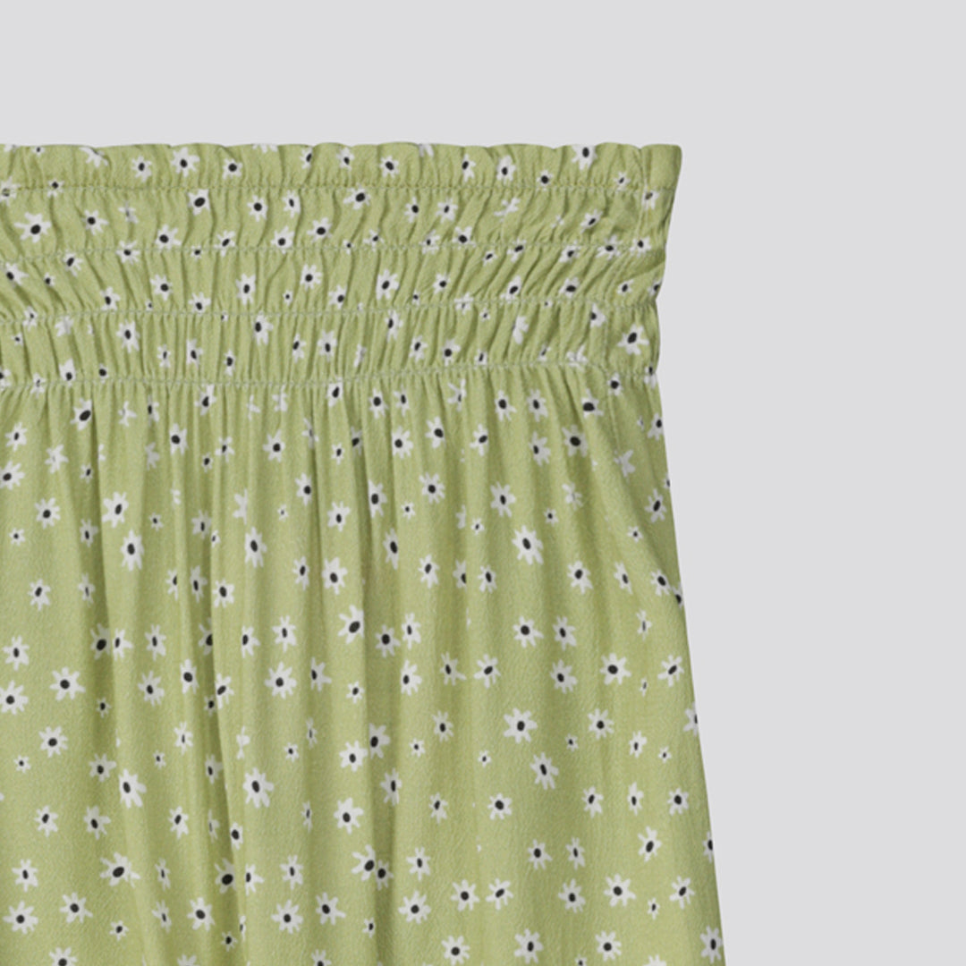 Girls  Crinkle Mini Skirt _ 154790 _ Green