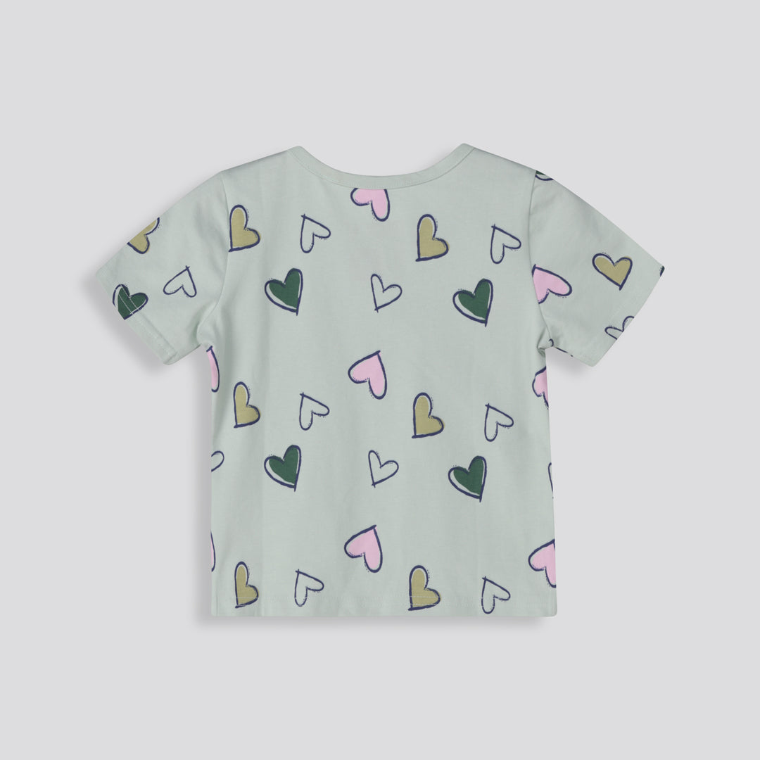 Girls Crewneck Tee _ 154809 _ Sage