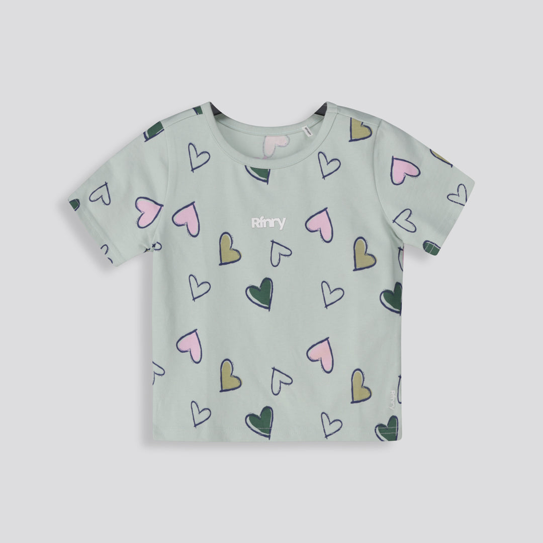 Girls Crewneck Tee _ 154809 _ Sage