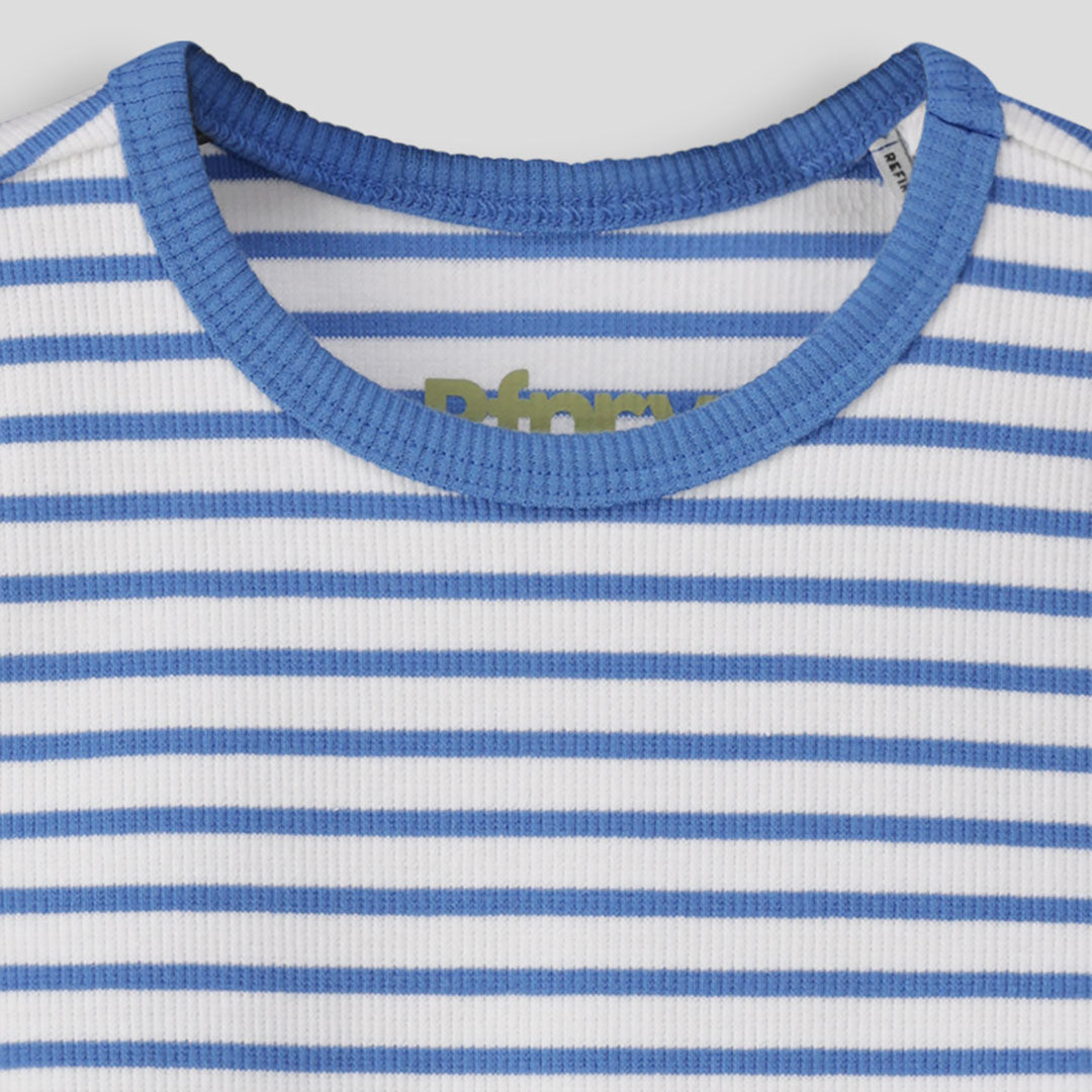 Girls Ribbed Tee _ 154812 _ Blue