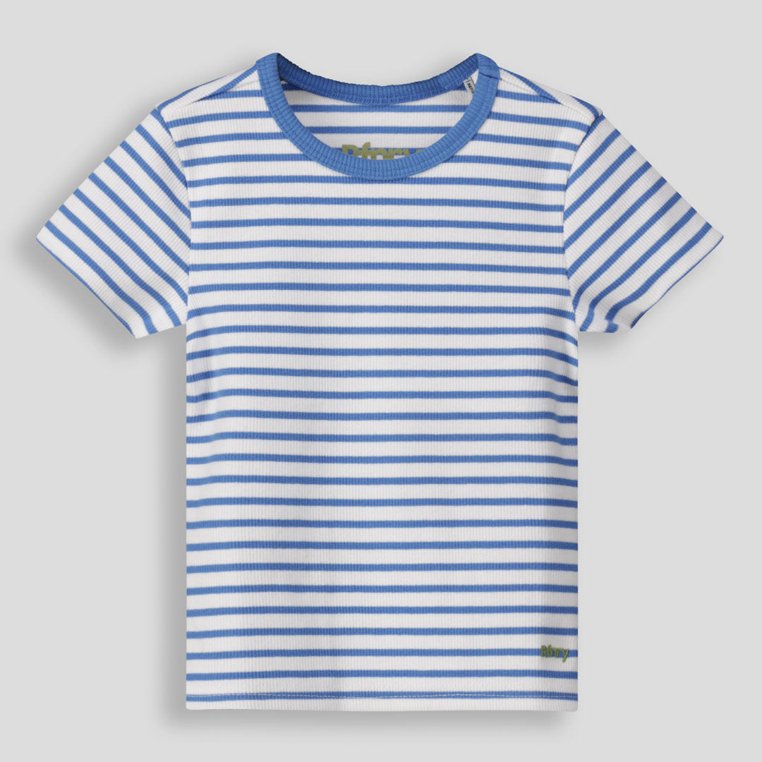 Girls Ribbed Tee _ 154812 _ Blue