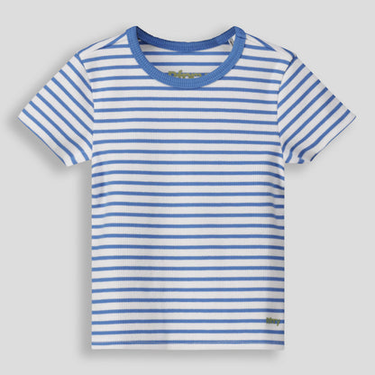 Girls Ribbed Tee _ 154812 _ Blue