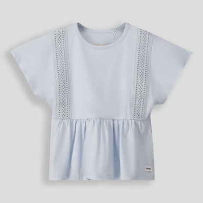 Girls Peplum Tee _ 155110 _ Blue