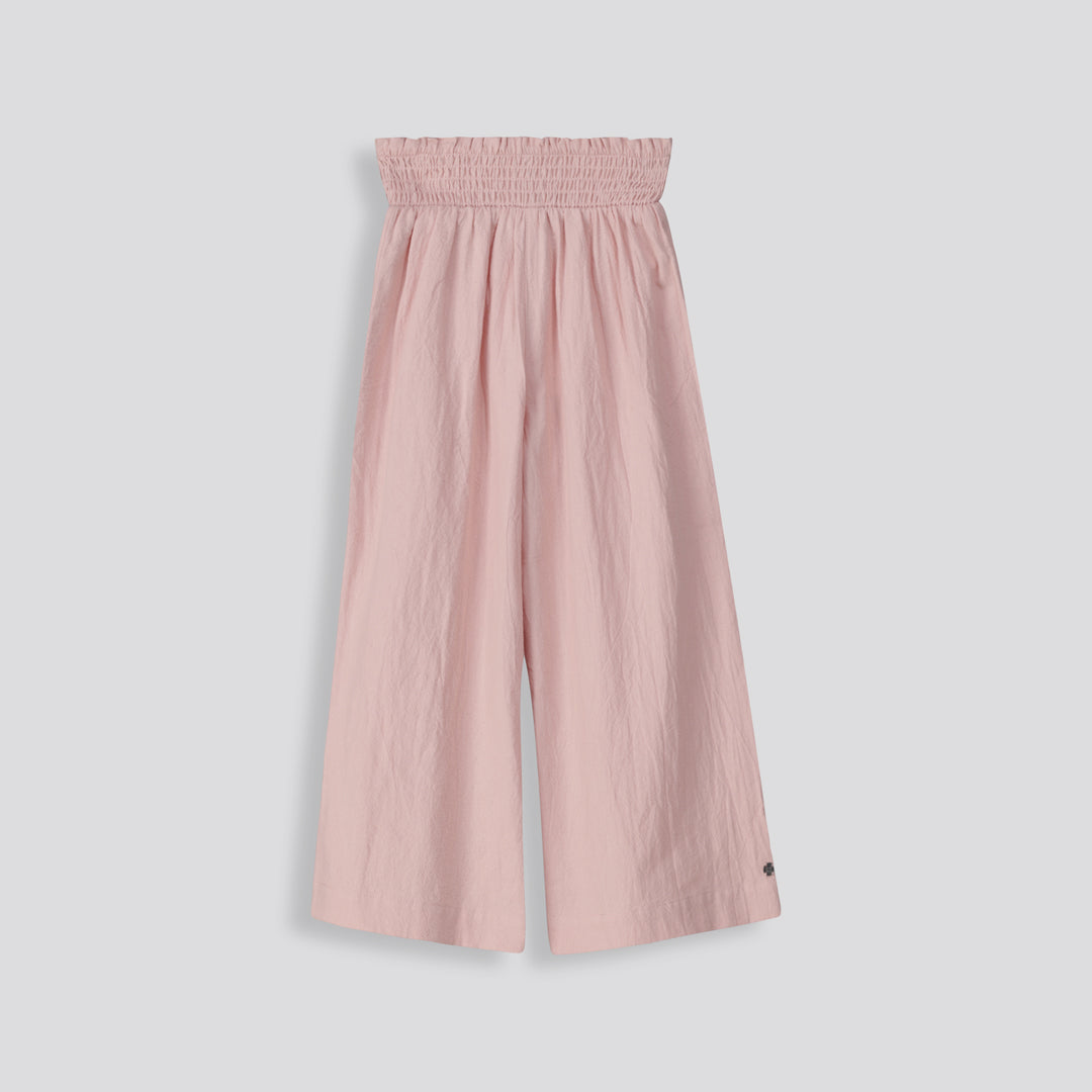 Girls Shirred Waist Pants _ 155383 _ Pink