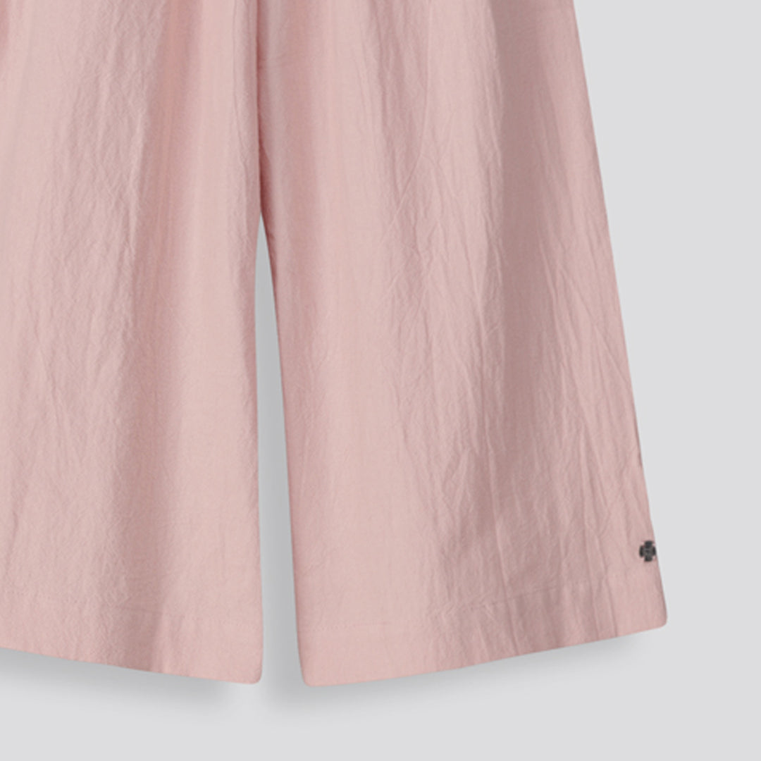 Girls Shirred Waist Pants _ 155383 _ Pink