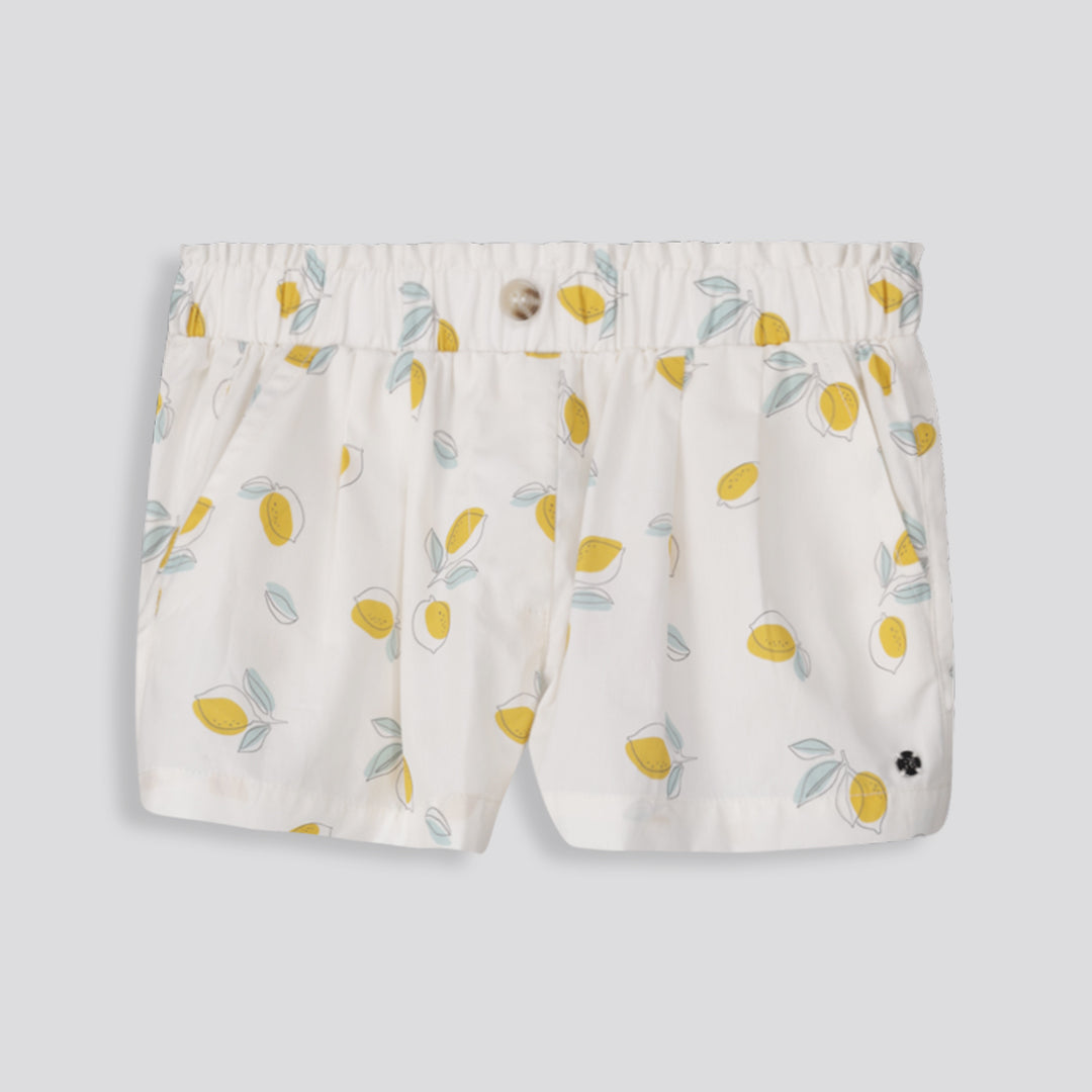 Girls Pleated Shorts _ 155385 _ Milk