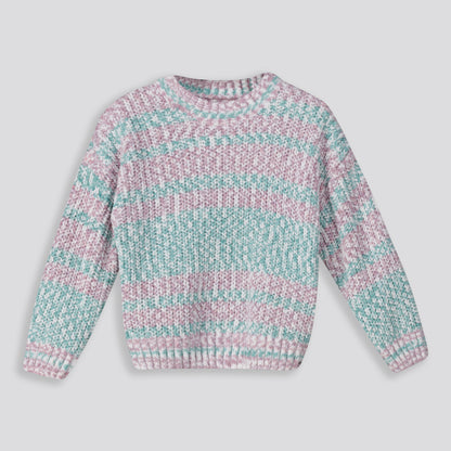Girls Striped Jumper _ 158509 _ Purple