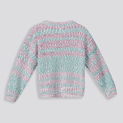 Girls Striped Jumper _ 158509 _ Purple