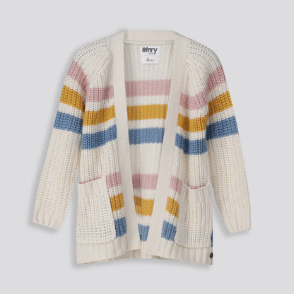 Girls Striped Cardigan _ 158511 _ Multi
