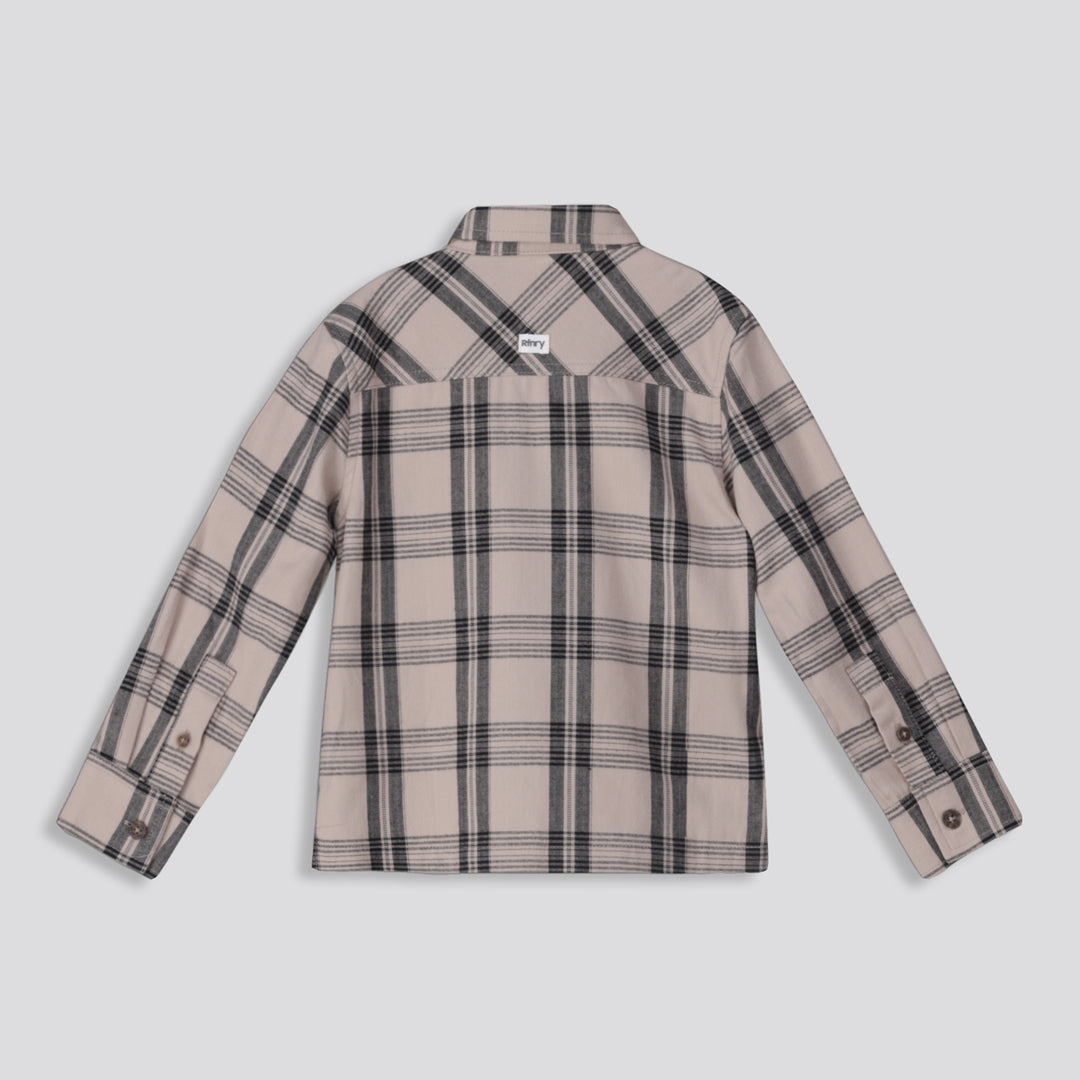 Boys Check Shirt _ 158867 _ Taupe