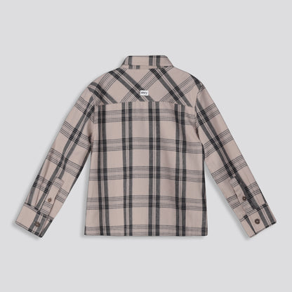 Boys Check Shirt _ 158867 _ Taupe